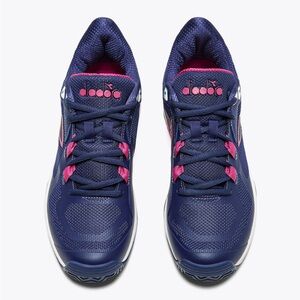Diadora Women's Athletic Shoes in Navy and Pink